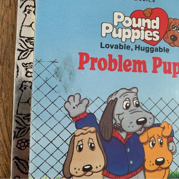 VTG Pound Puppies (Problem Puppies) 80s Little Golden Books - Picture 2 of 5
